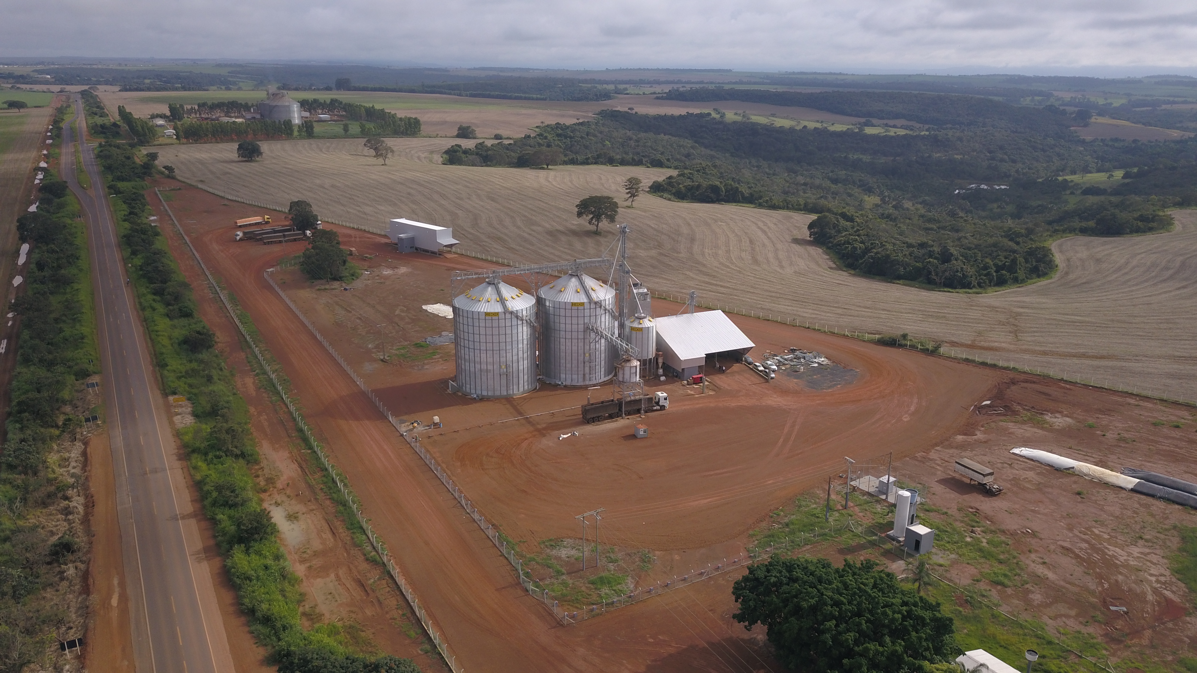 unidade armazenadora vista de drone